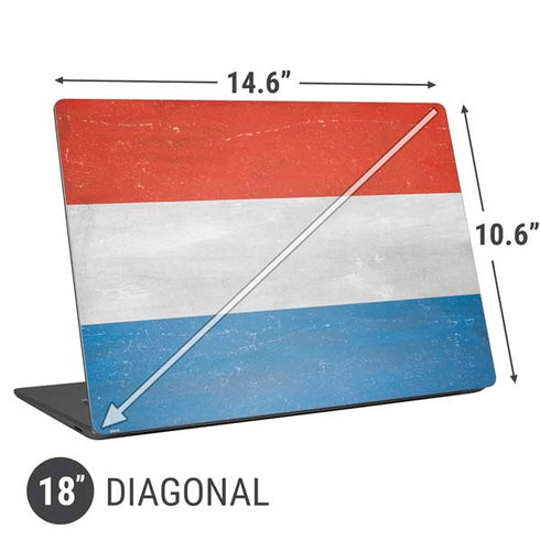 Netherlands Flag Distressed Universal Laptop 18in (14.6 x 10.6in) Skin